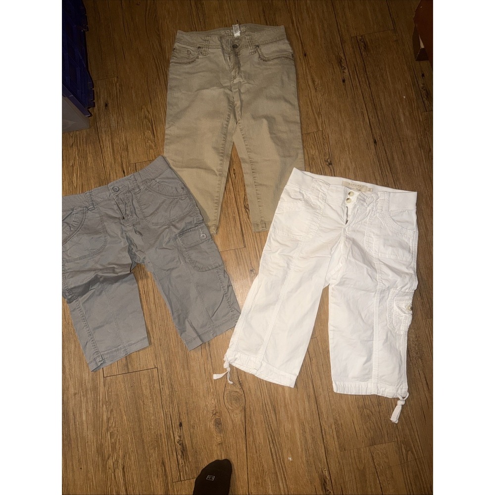 sonoma Lot Of 3 Womens Size 2p Capri Cotton Preppy Pants Jeans Y2k P